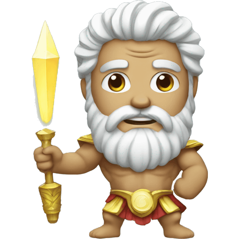 zeus holding a lightining bolt emoji