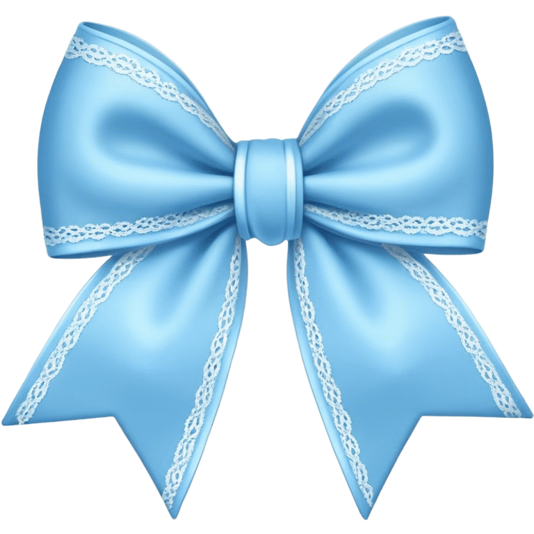 Lacey baby blue bow  emoji