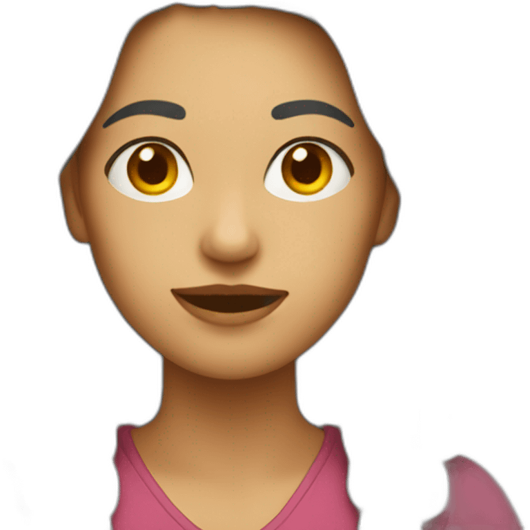 Mujer saludando emoji