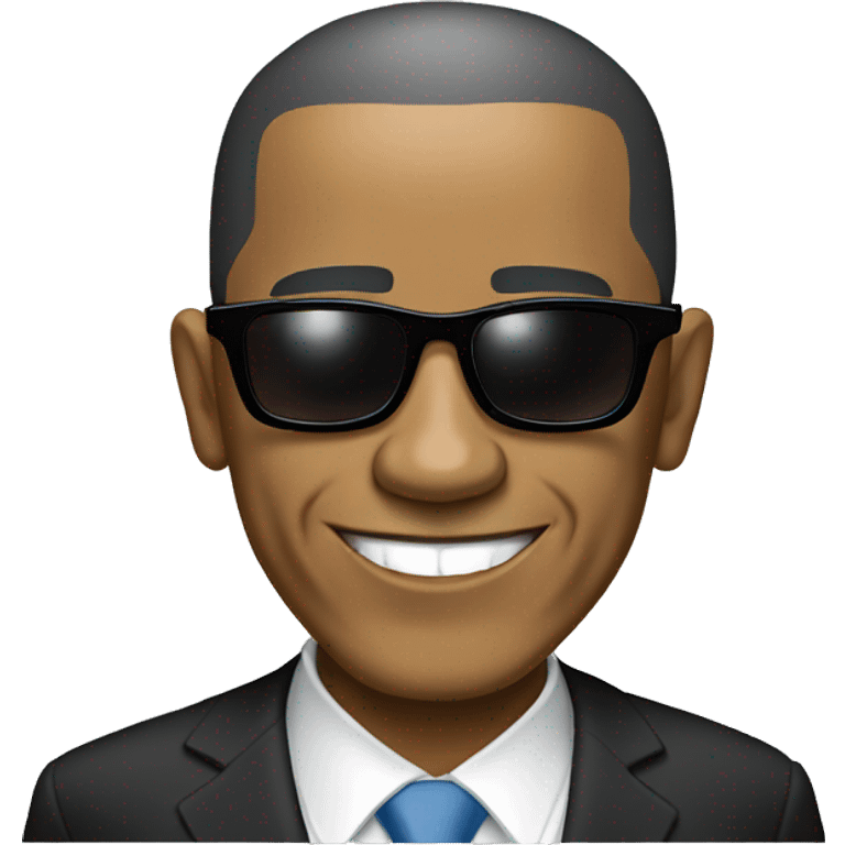 Obama wearing sunglasses emoji