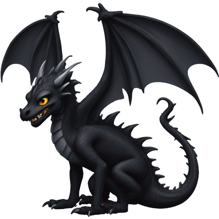 Goth dragon emoji