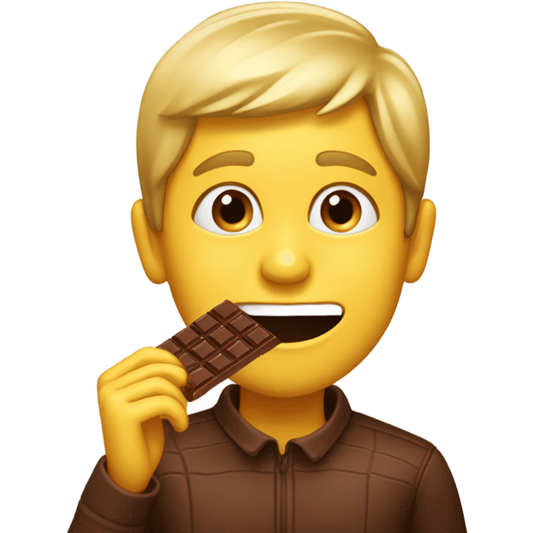 Eating choco emoji