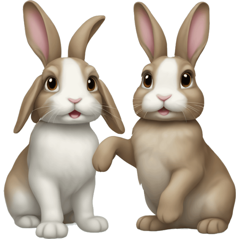 Four lop rabbits emoji