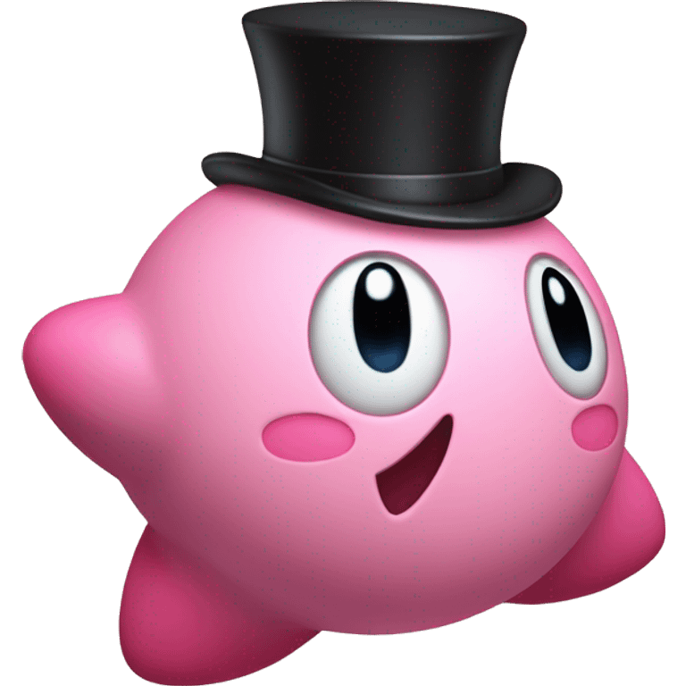 kirby with a tophat emoji