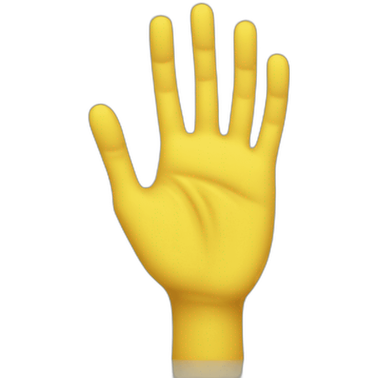 yellow hand firm little finger open emoji