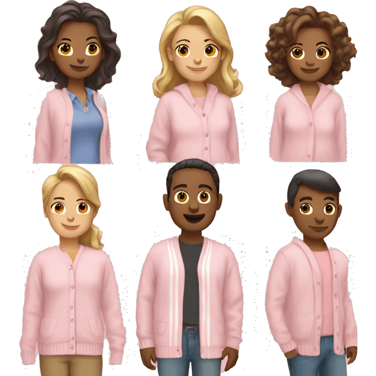 light pink cardigans emoji