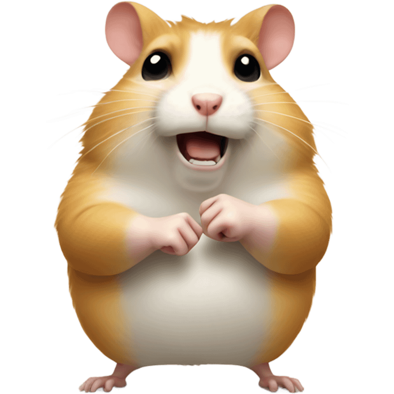 Angry hamster with thumbs down emoji