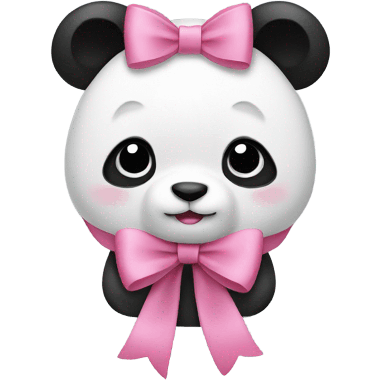 panda with pink bow emoji