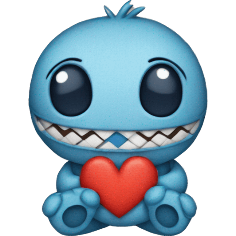 stitch with a heart with a band aid emoji