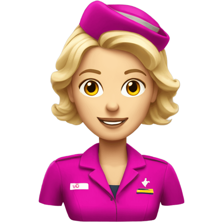 A blonde wizz air flight attendant emoji