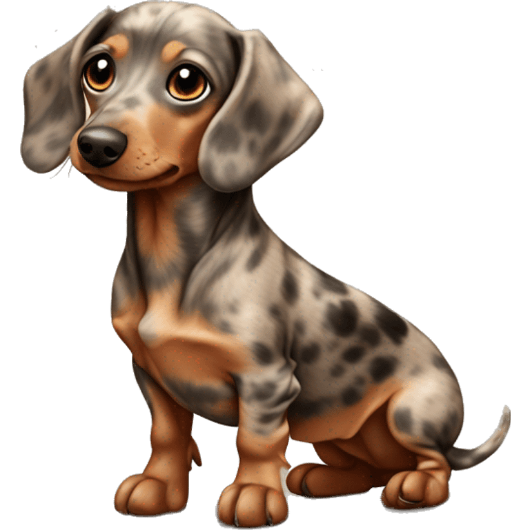 Tan merle mini dachshund emoji