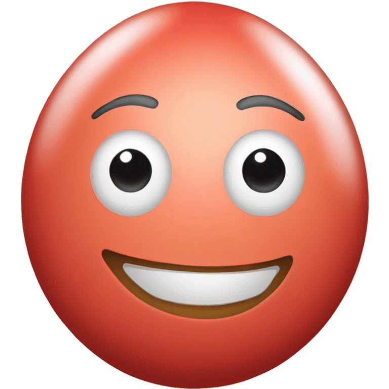 Red egg without any face emoji