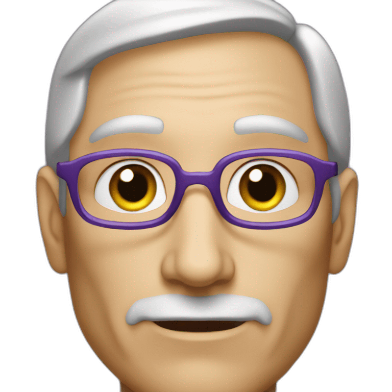 steve jobs but purple skin emoji