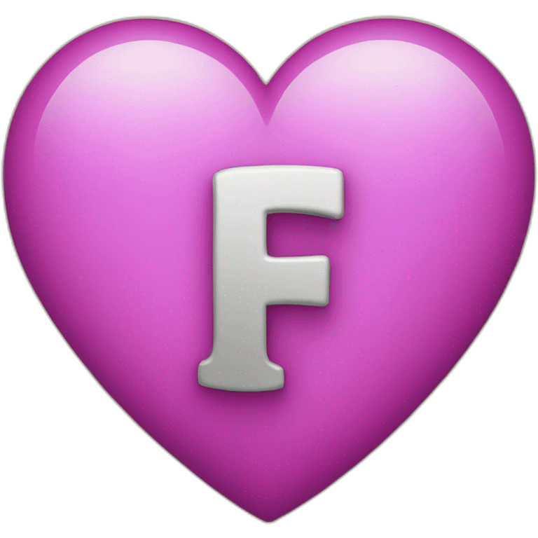 Heart with letter f emoji