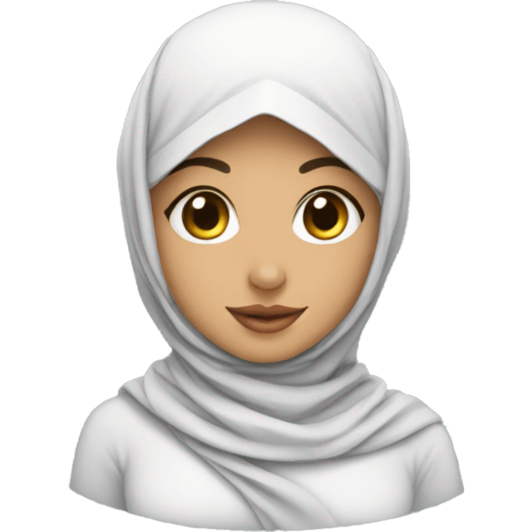 Arabic hijab girl with a hijab and  her cat emoji