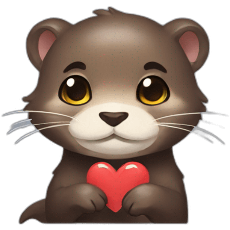 genshin otter with heart emoji