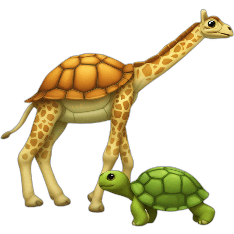 Tortues sur une girafe emoji