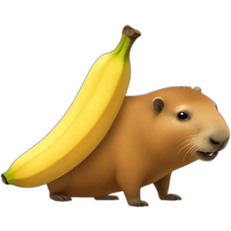 Capybara banana emoji