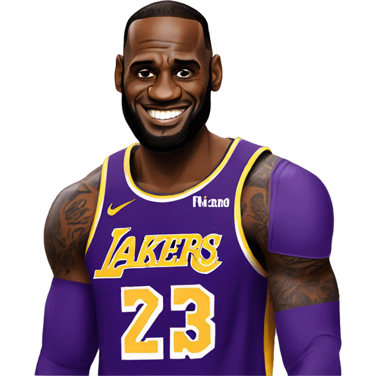 Lebron James in a laker jersey emoji