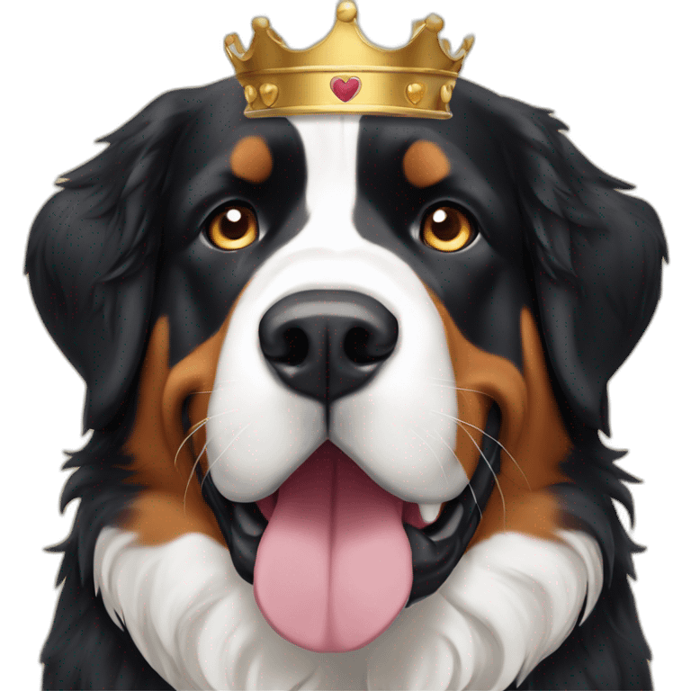 Bernese mountain dog king emoji