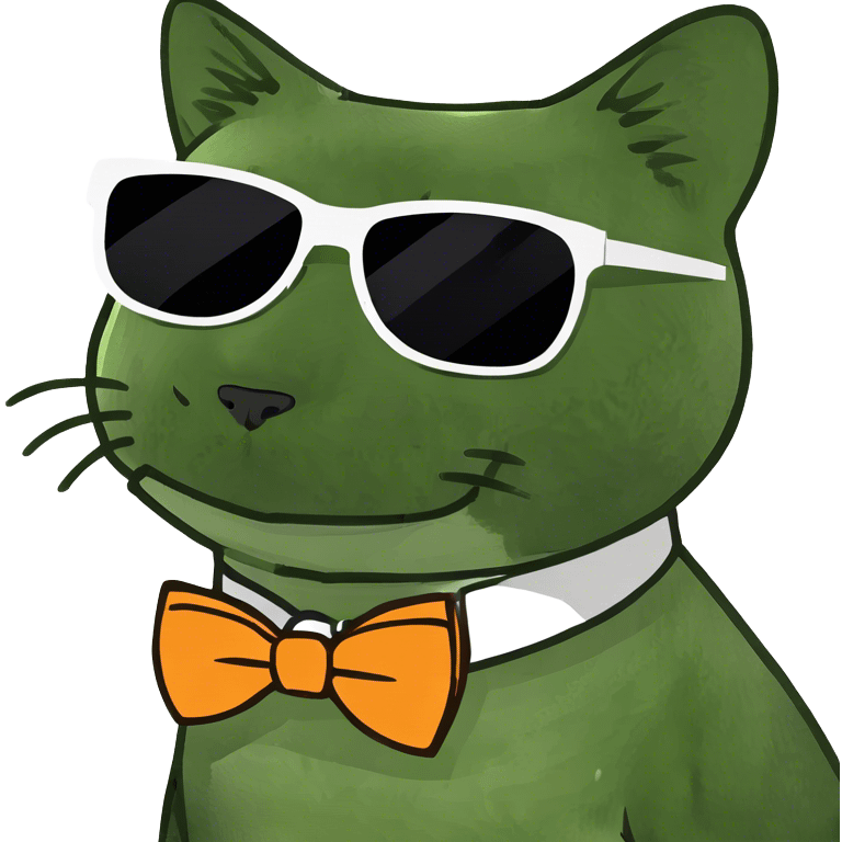 Cat with sunglasses emoji