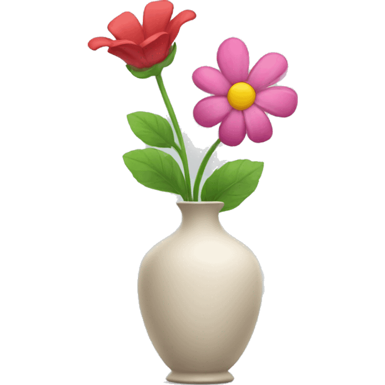 a vase with a flower emoji