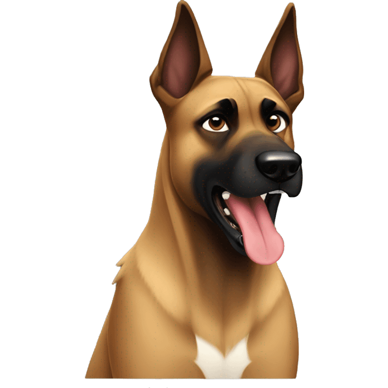 An angry Belgium malinois  emoji