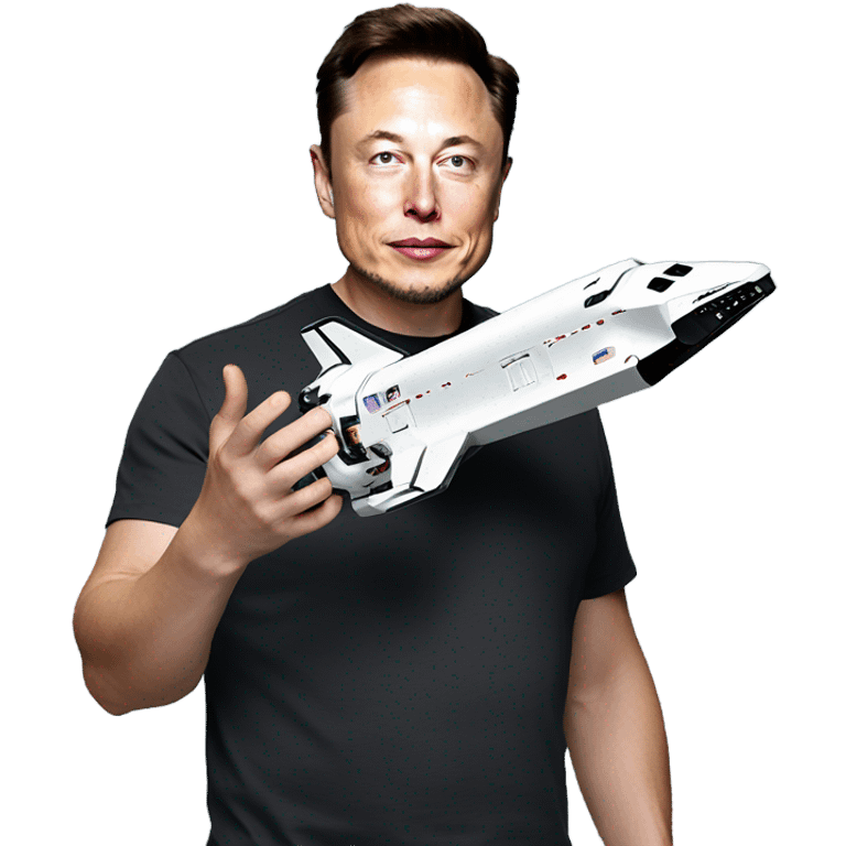 elon musk holding starship emoji