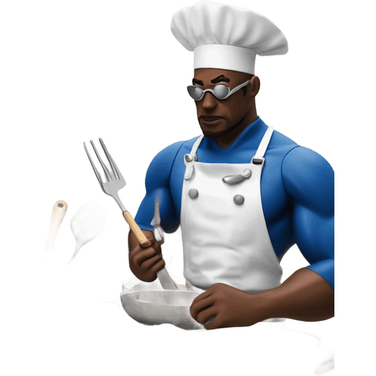 Captain america as a chef emoji