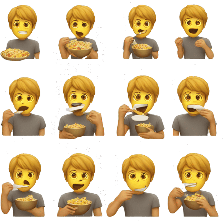 Guy eating emoji