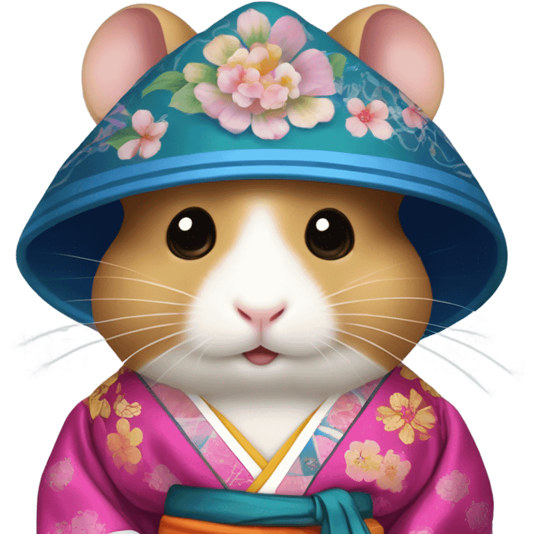 Hamster in traditional Korean clothes  emoji