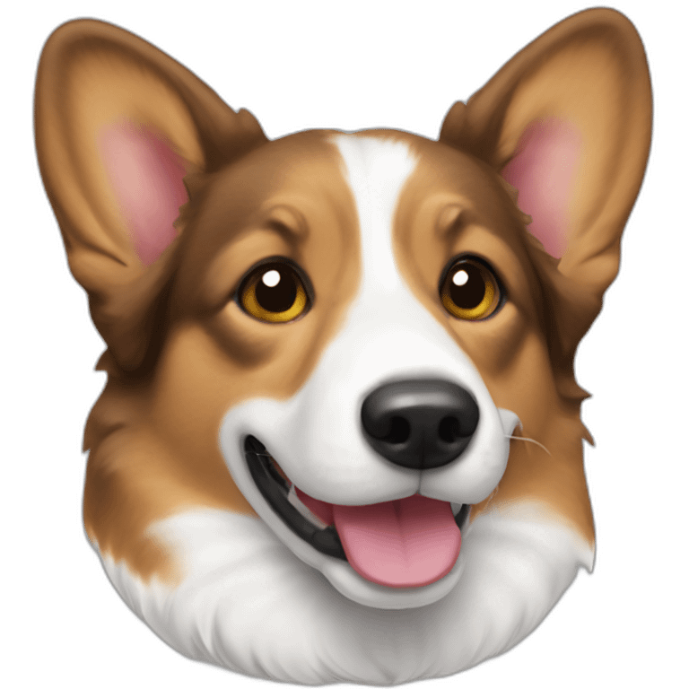 Cardigan welsh corgi head emoji