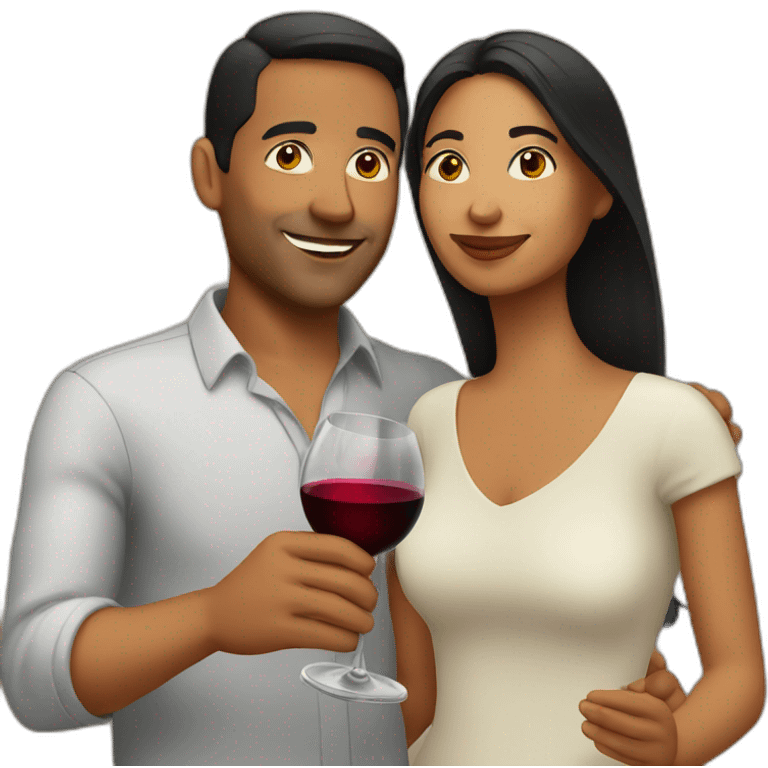 latin couple drinking wine emoji