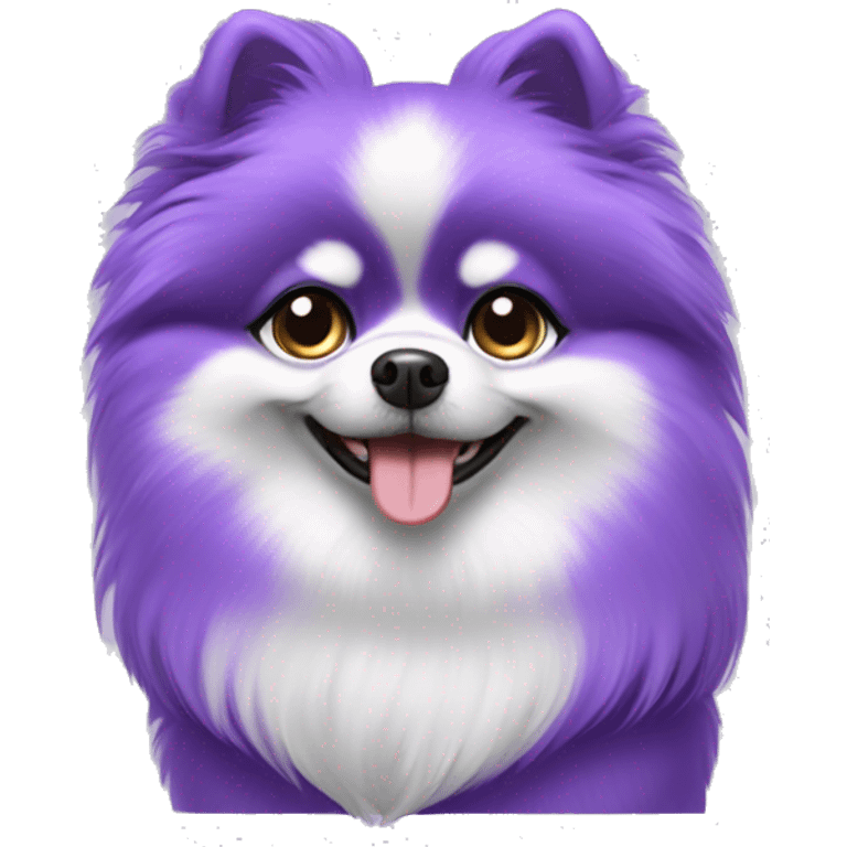 Violet Pomeranian dog emoji