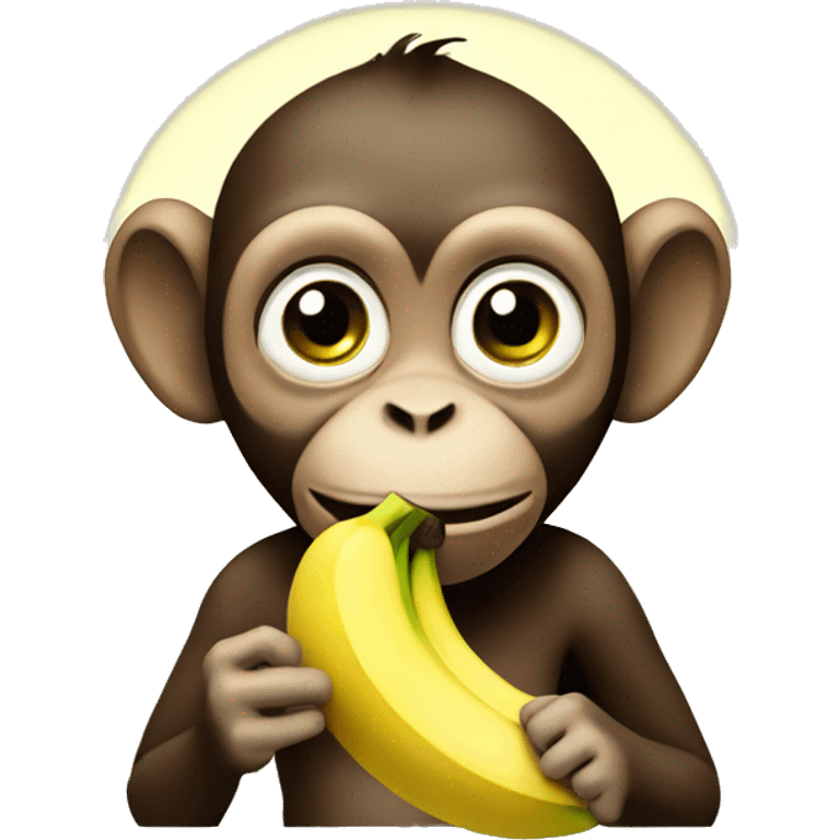 Monkey eating banana  emoji