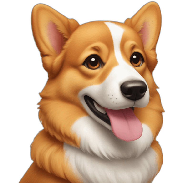 Orange corgi East european village dog emoji