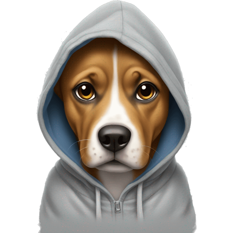 Dog wearing a hoodie  emoji