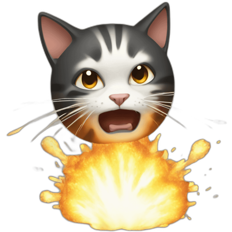 self destruct cat exploding emoji