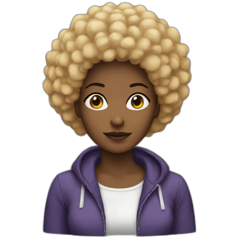 Woman afro emoji