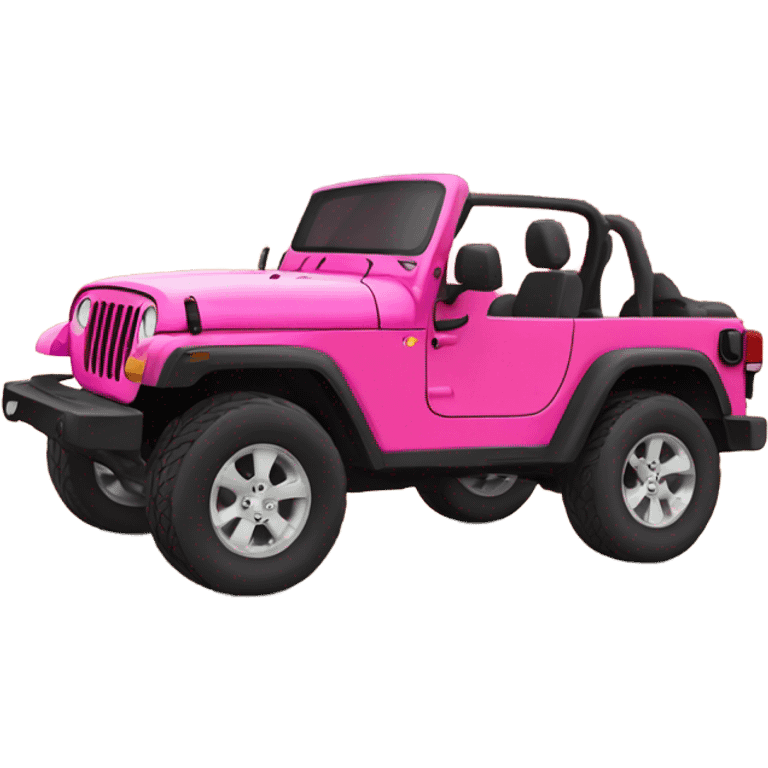 Pink jeep emoji