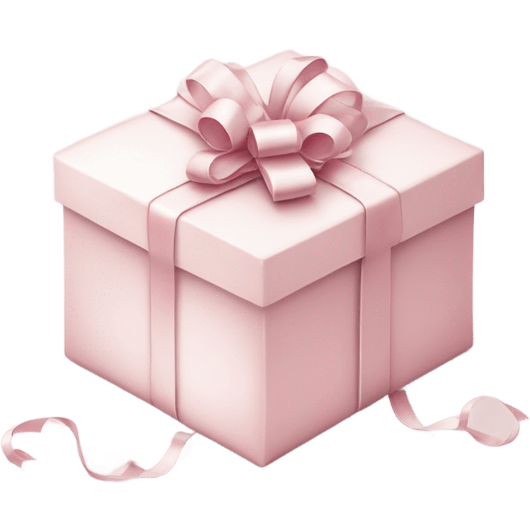 Light pink Christmas gifts under a white Christmas tree  emoji