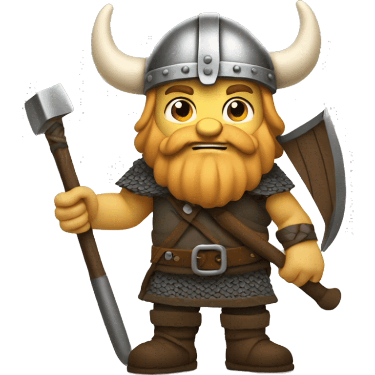 Viking with a axe emoji