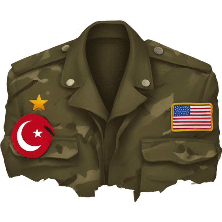 torn dirty military jacket turkey emoji