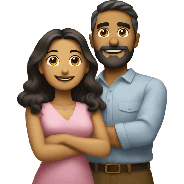 pareja de rubio y morena emoji