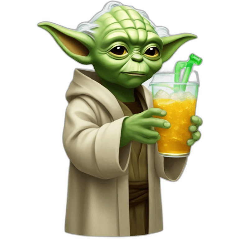 Yoda drink soda emoji