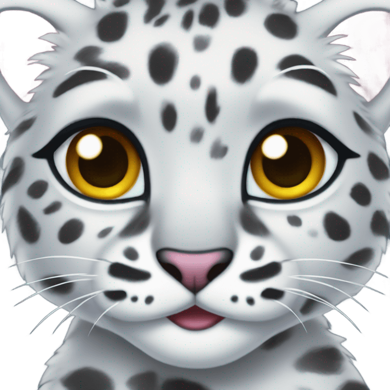 Baby rainbow snow leopard  emoji