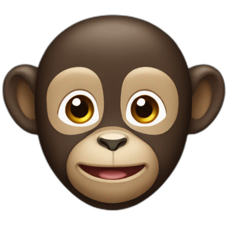 Black asian monkey emoji