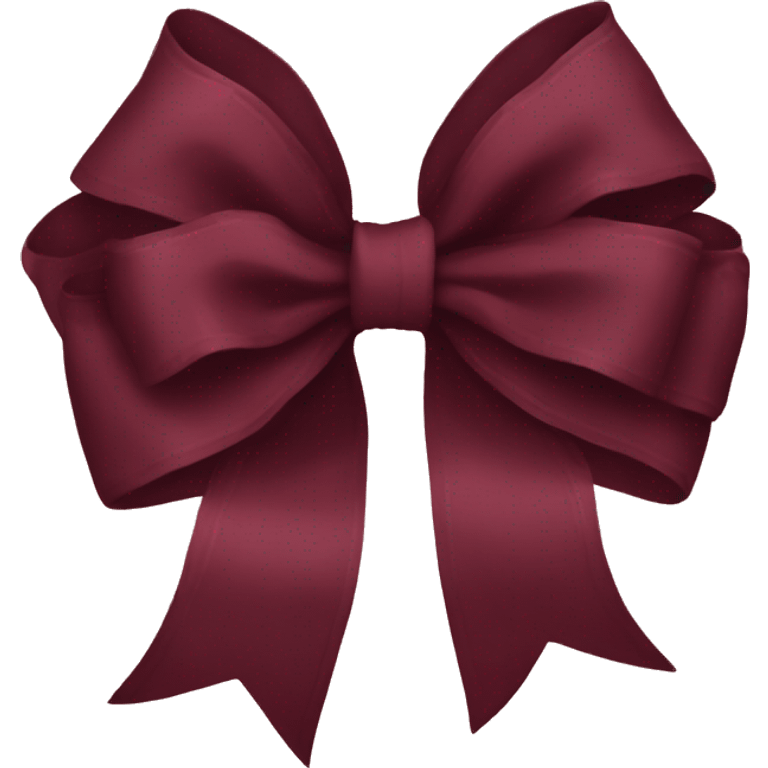 Maroon frilly bow emoji