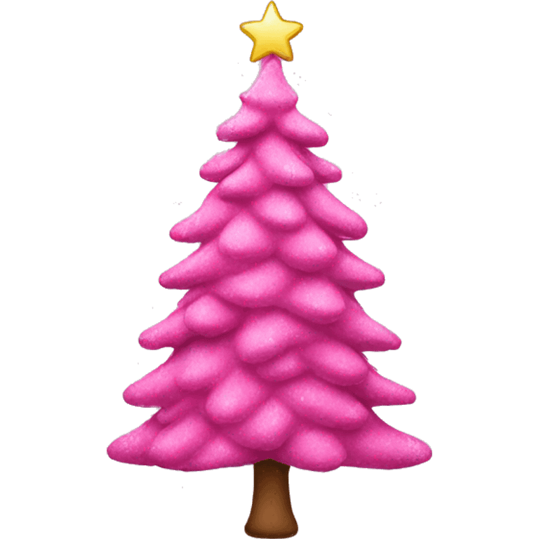 Pink Christmas tree emoji