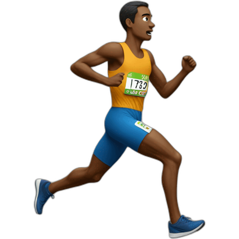 a marathon runner out of breadth  emoji